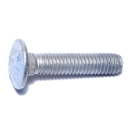 Midwest Fastener Carriage Bolt, Square Neck, 18 (Coarse), 1-1/2 in L, Steel, Hot Dipped Galvanized, 15 PK 35204